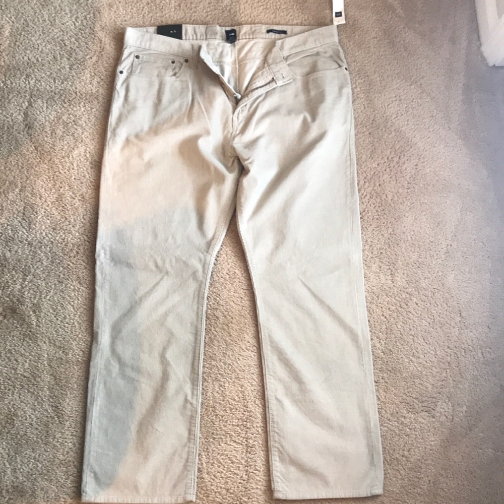 Gap denim washed cords, 40x32, khaki color.